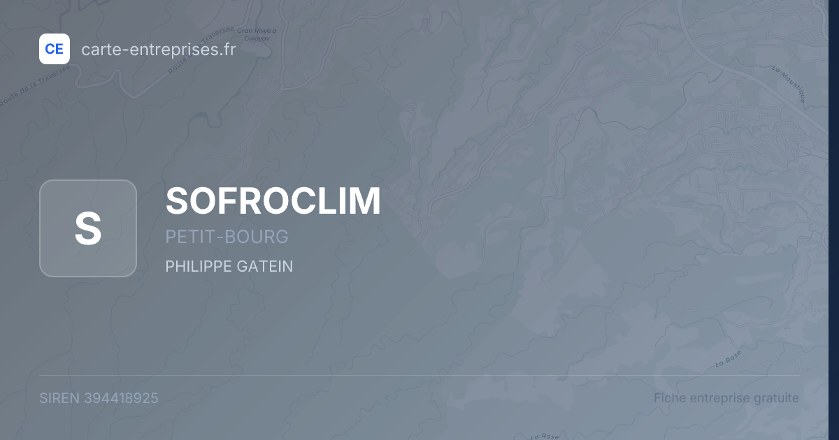 SOFROCLIM — 394418925 — fiche entreprise