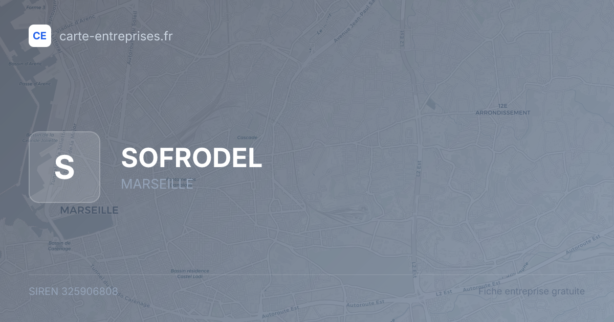 SOFRODEL — 325906808 — fiche entreprise