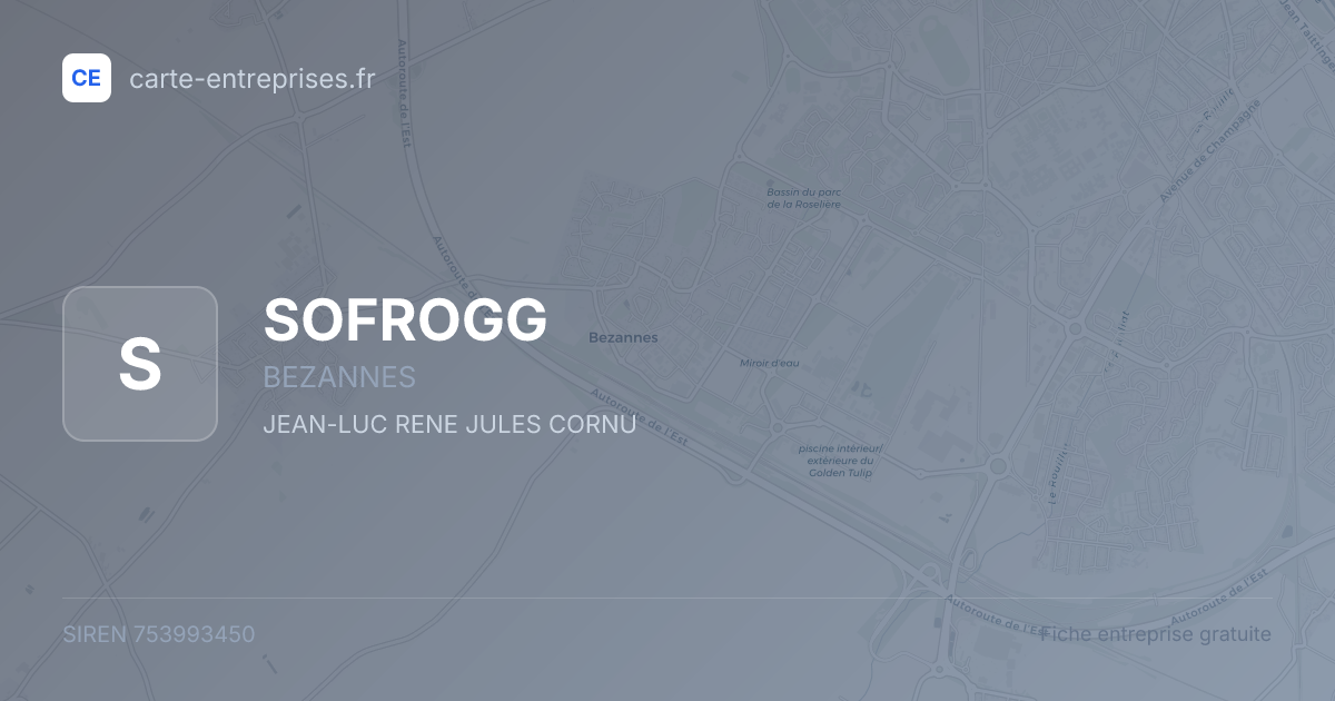 SOFROGG — 753993450 — fiche entreprise