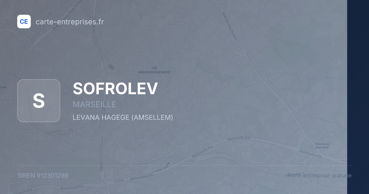 SOFROLEV — 912301298 — fiche entreprise