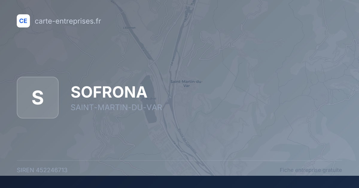 SOFRONA — 452246713 — fiche entreprise