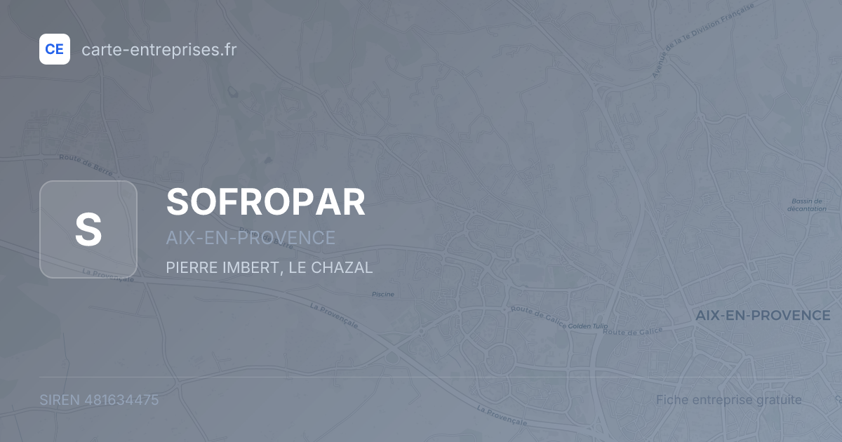 SOFROPAR — 481634475 — fiche entreprise