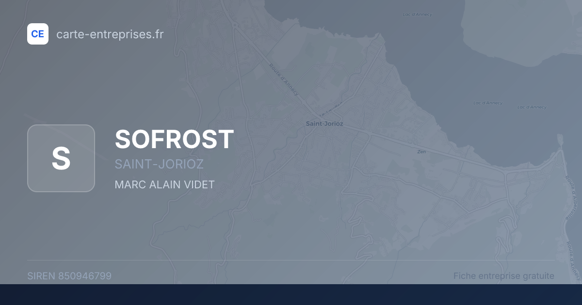 SOFROST — 850946799 — fiche entreprise