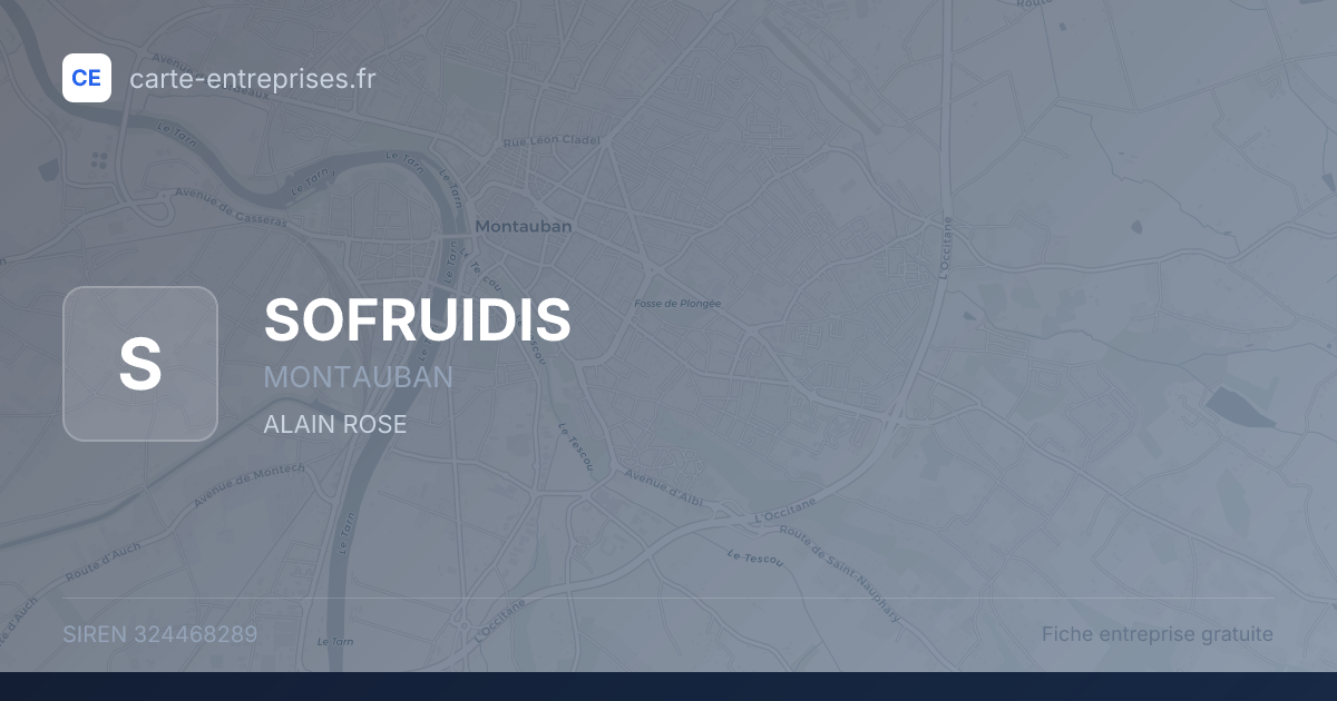 SOFRUIDIS — 324468289 — fiche entreprise