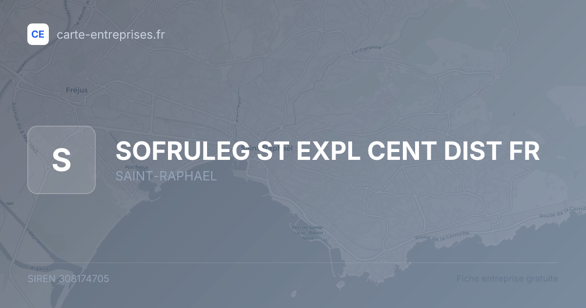 SOFRULEG ST EXPL CENT DIST FR — 308174705 — fiche entreprise