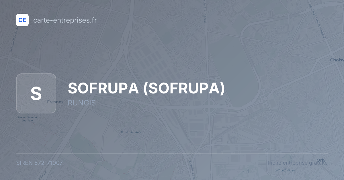 SOFRUPA — 572171007 — fiche entreprise