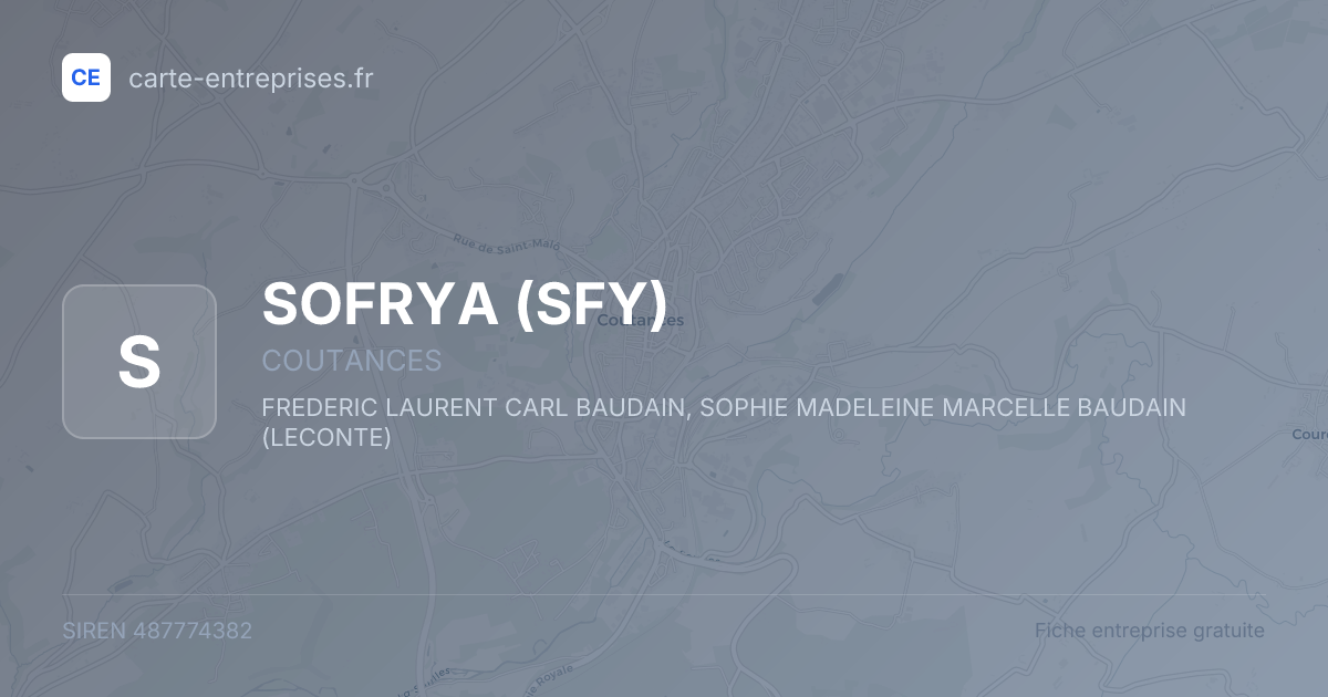 SOFRYA (SFY) — 487774382 — fiche entreprise