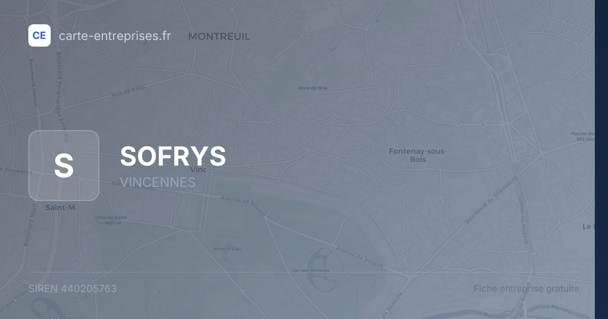 SOFRYS — 440205763 — fiche entreprise