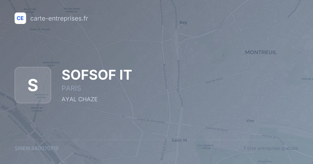 SOFSOF IT — 840070718 — fiche entreprise