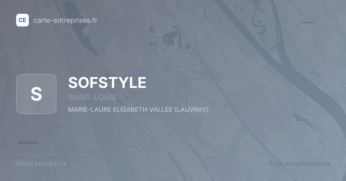 SOFSTYLE — 840493274 — fiche entreprise