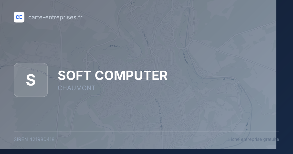SOFT COMPUTER — 421980418 — fiche entreprise