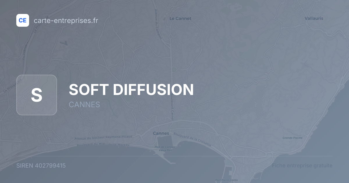 SOFT DIFFUSION — 402799415 — fiche entreprise