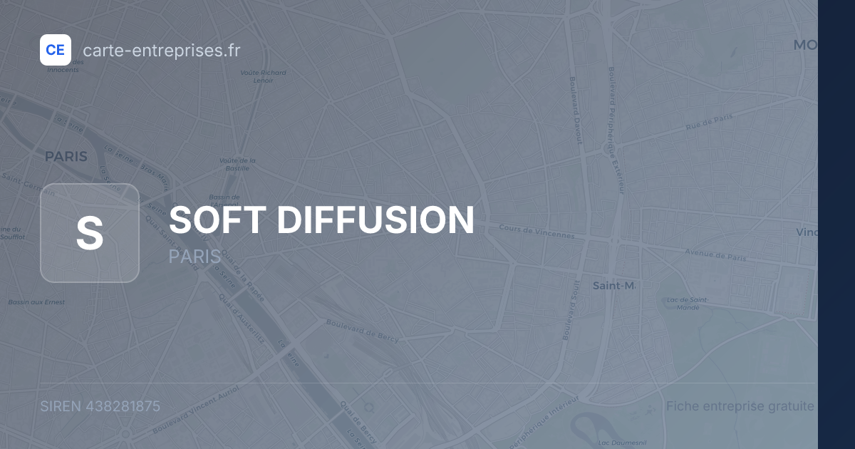 SOFT DIFFUSION — 438281875 — fiche entreprise