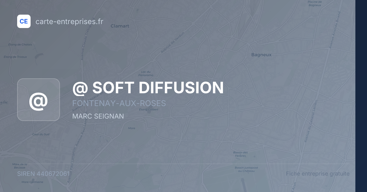@ SOFT DIFFUSION — 440672061 — fiche entreprise