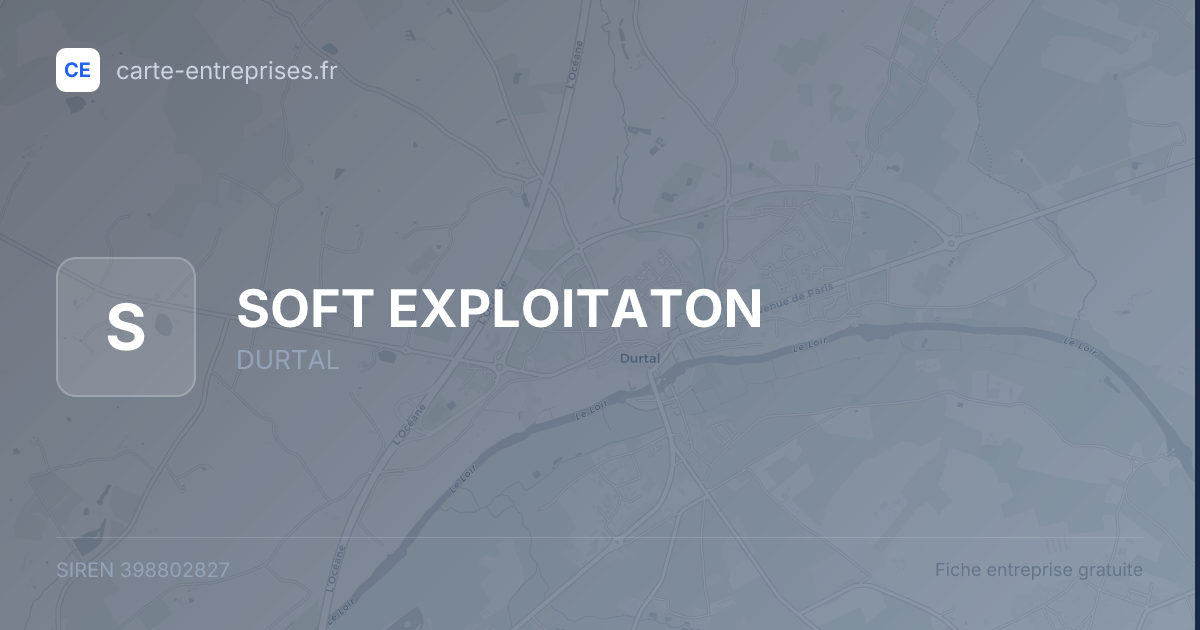 SOFT EXPLOITATON — 398802827 — fiche entreprise