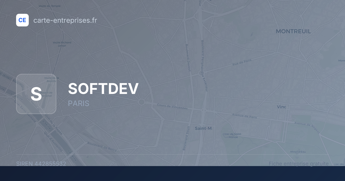 SOFTDEV — 442855532 — fiche entreprise