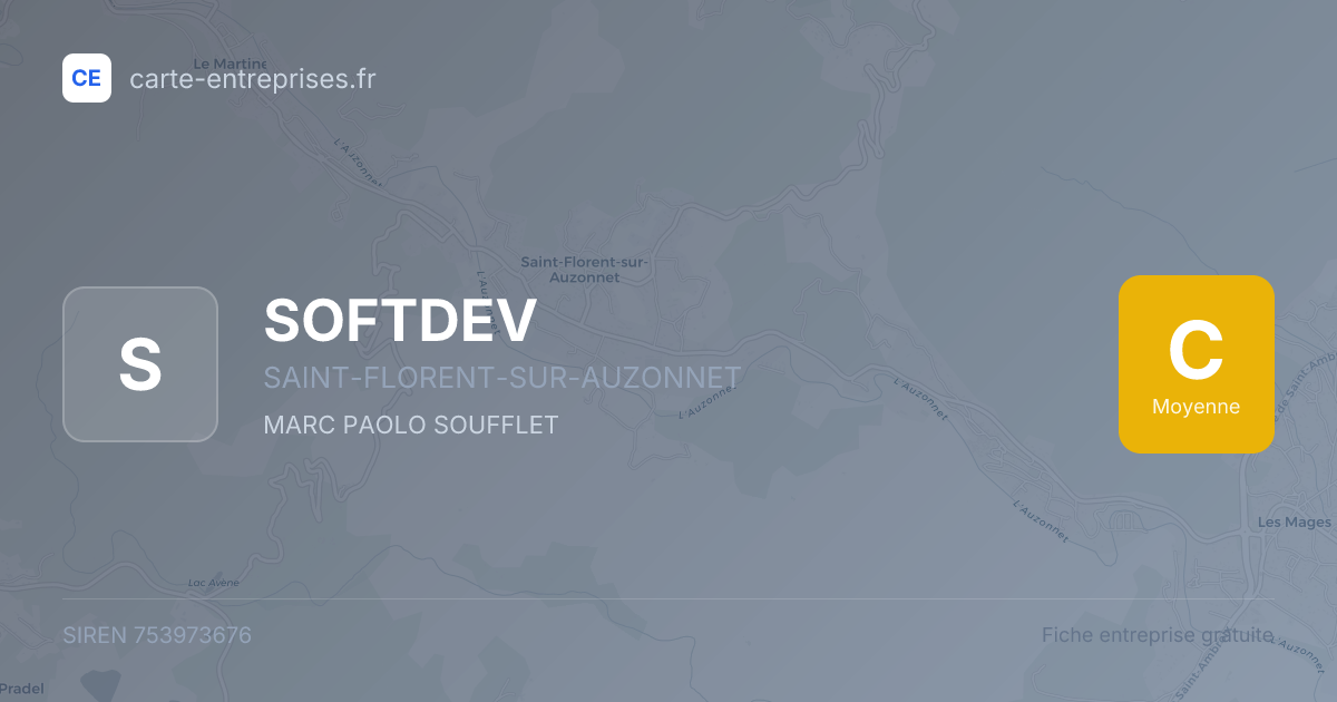 SOFTDEV — 753973676 — fiche entreprise