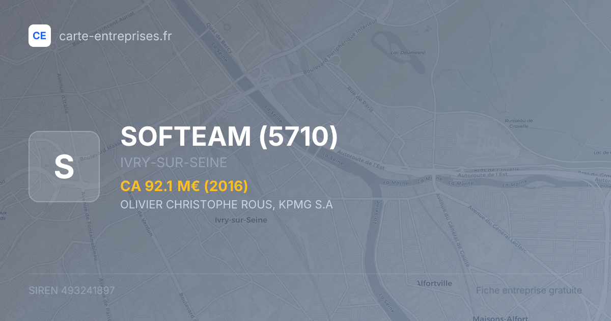 SOFTEAM (5710) — 493241897 — fiche entreprise