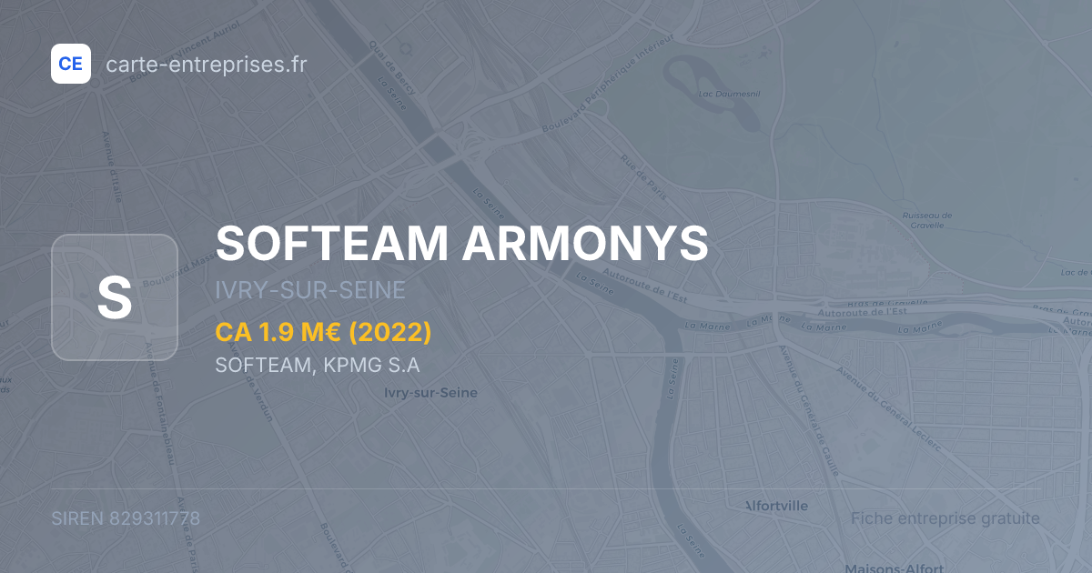 SOFTEAM ARMONYS — 829311778 — fiche entreprise