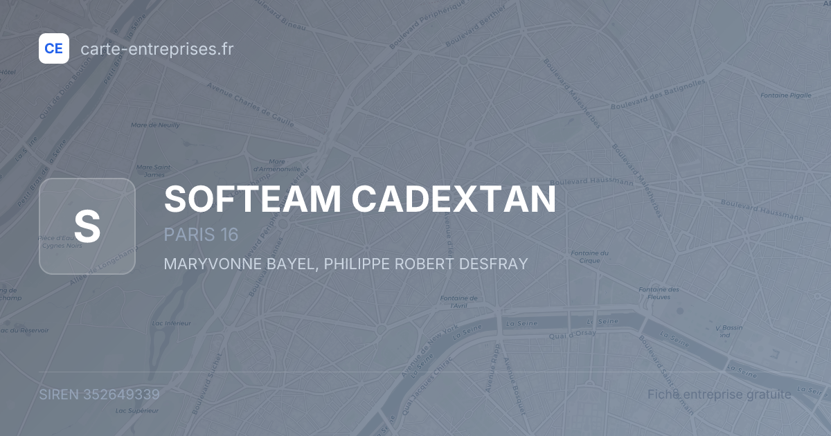 SOFTEAM CADEXTAN — 352649339 — fiche entreprise