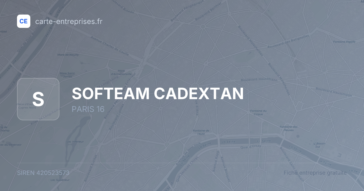 SOFTEAM CADEXTAN — 420523573 — fiche entreprise