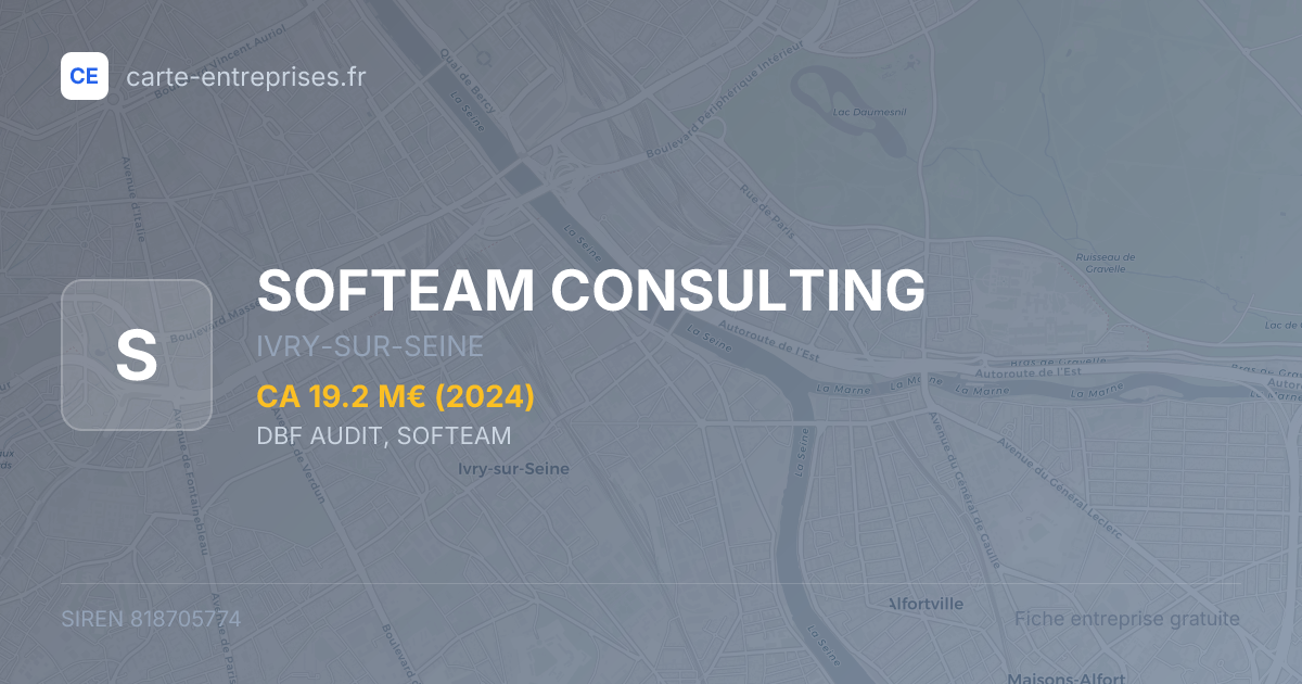 SOFTEAM CONSULTING — 818705774 — fiche entreprise
