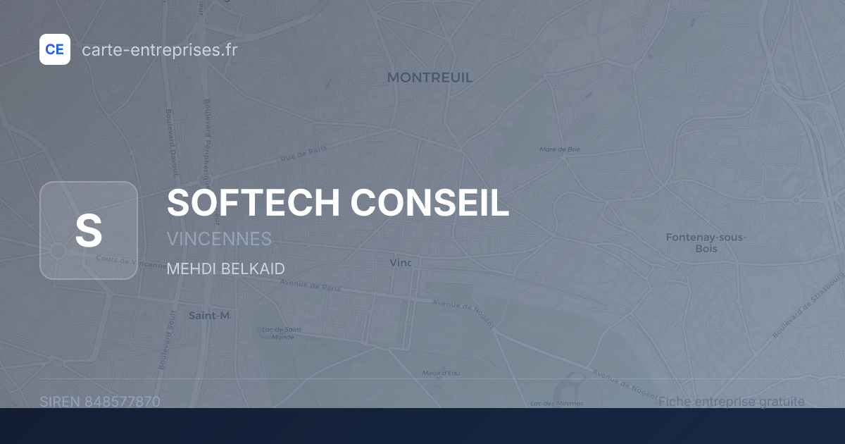SOFTECH CONSEIL — 848577870 — fiche entreprise