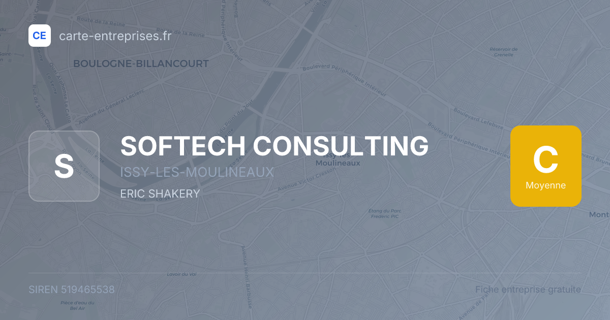 SOFTECH CONSULTING — 519465538 — fiche entreprise