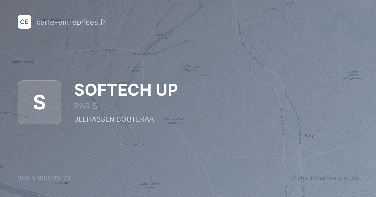 SOFTECH UP — 900795170 — fiche entreprise
