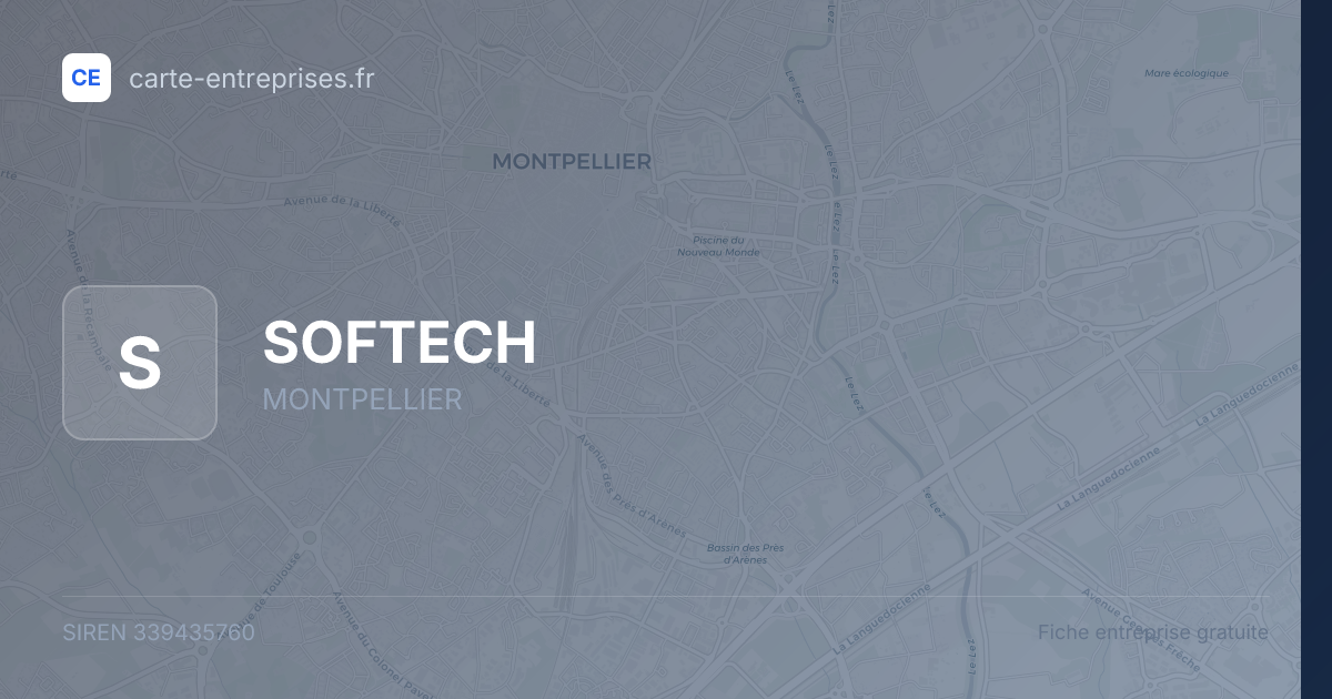 SOFTECH — 339435760 — fiche entreprise