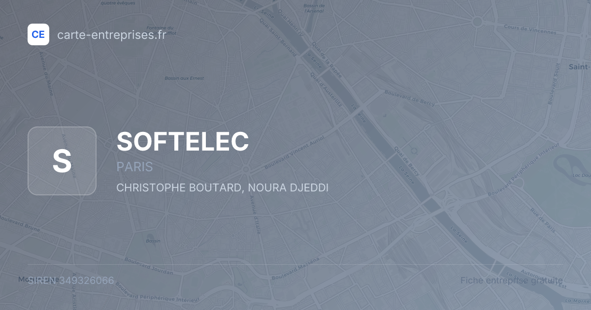 SOFTELEC — 349326066 — fiche entreprise