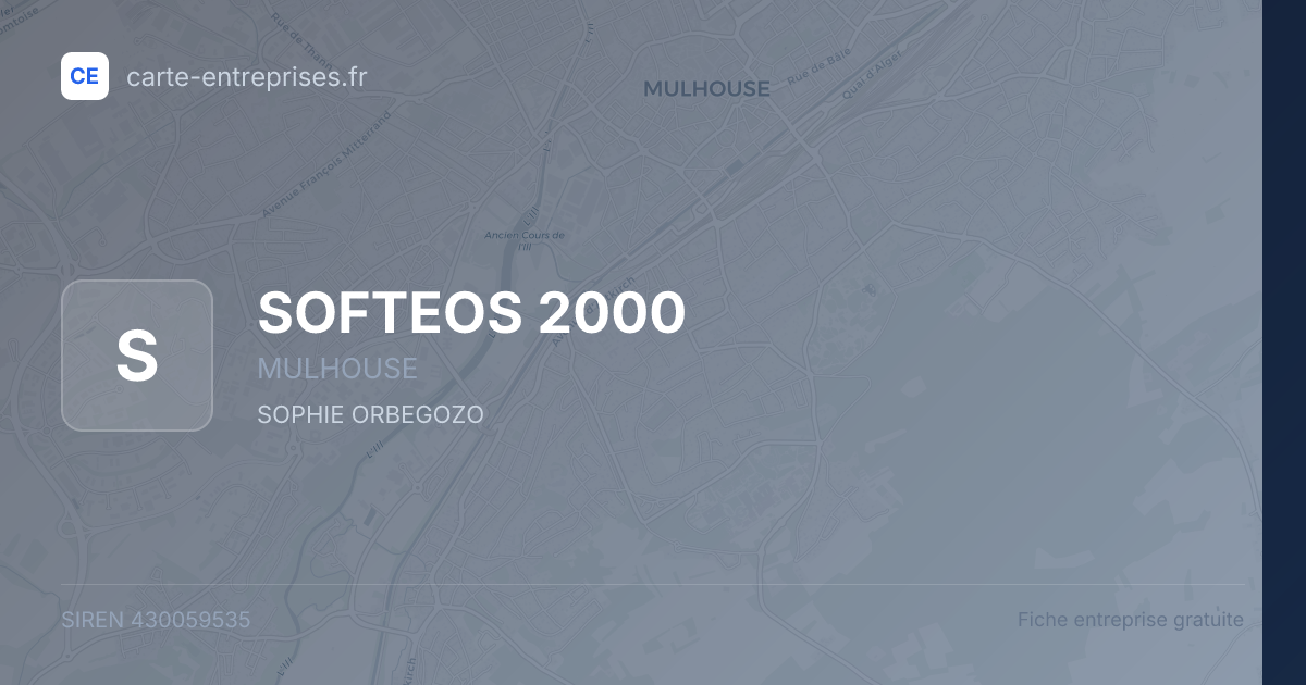 SOFTEOS 2000 — 430059535 — fiche entreprise
