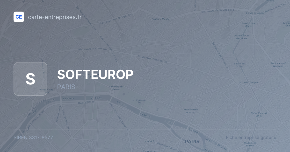SOFTEUROP — 331718577 — fiche entreprise