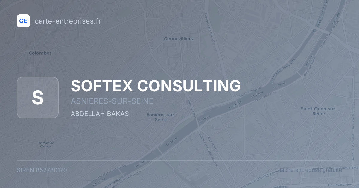 SOFTEX CONSULTING — 852780170 — fiche entreprise