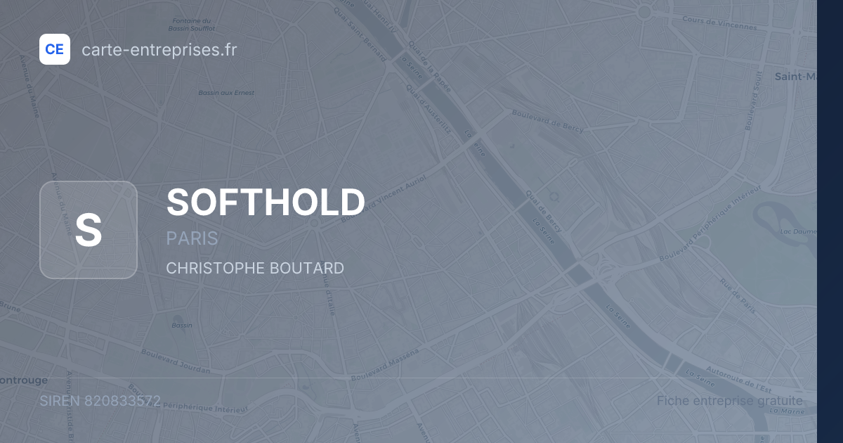 SOFTHOLD — 820833572 — fiche entreprise