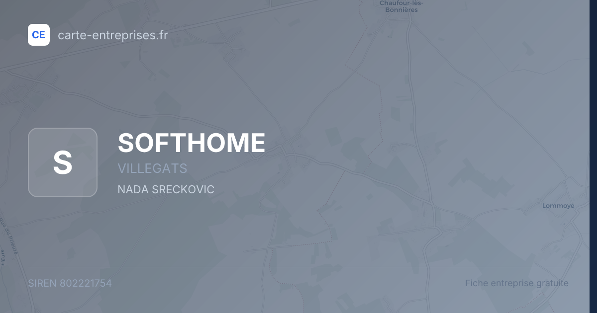 SOFTHOME — 802221754 — fiche entreprise