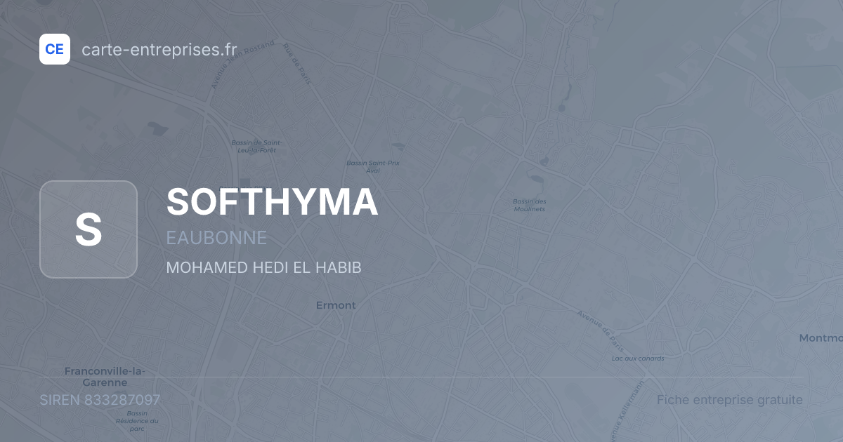 SOFTHYMA — 833287097 — fiche entreprise