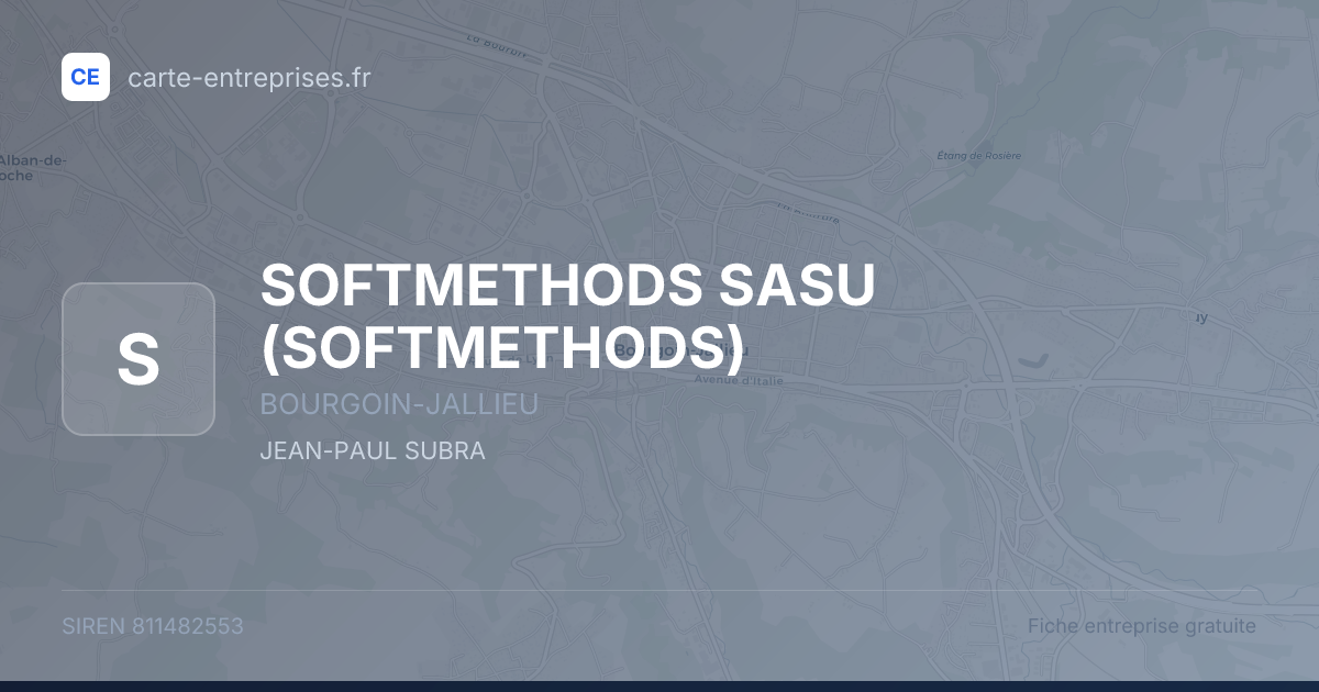 SOFTMETHODS SASU (SOFTMETHODS) — 811482553 — fiche entreprise