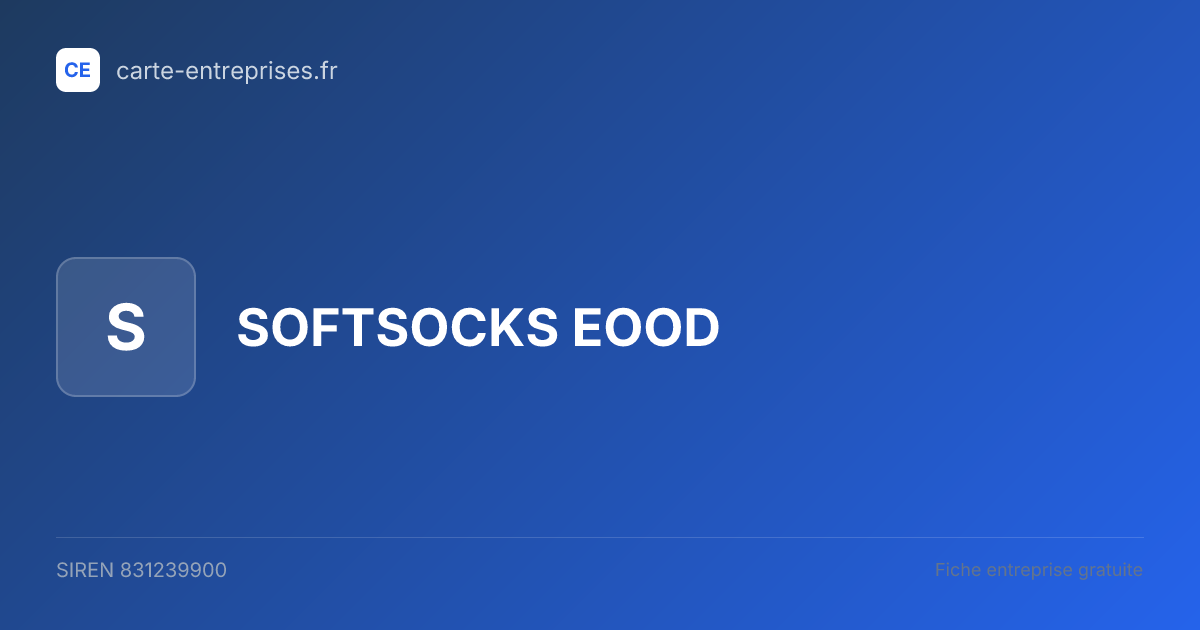 SOFTSOCKS EOOD — 831239900 — fiche entreprise