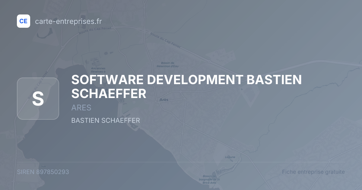 SOFTWARE DEVELOPMENT BASTIEN SCHAEFFER — 897850293 — fiche entreprise