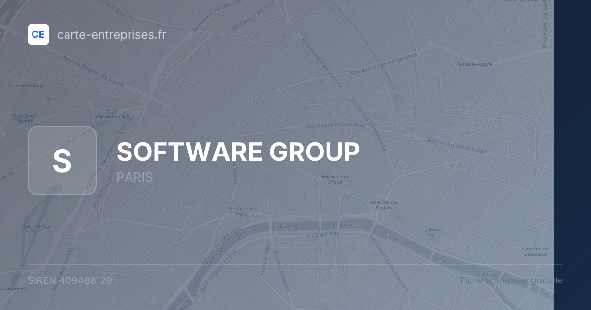 SOFTWARE GROUP — 409488129 — fiche entreprise
