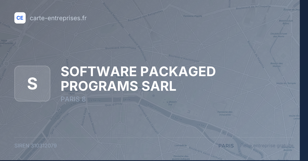 SOFTWARE PACKAGED PROGRAMS SARL — 310312079 — fiche entreprise