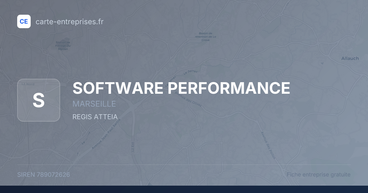 SOFTWARE PERFORMANCE — 789072626 — fiche entreprise