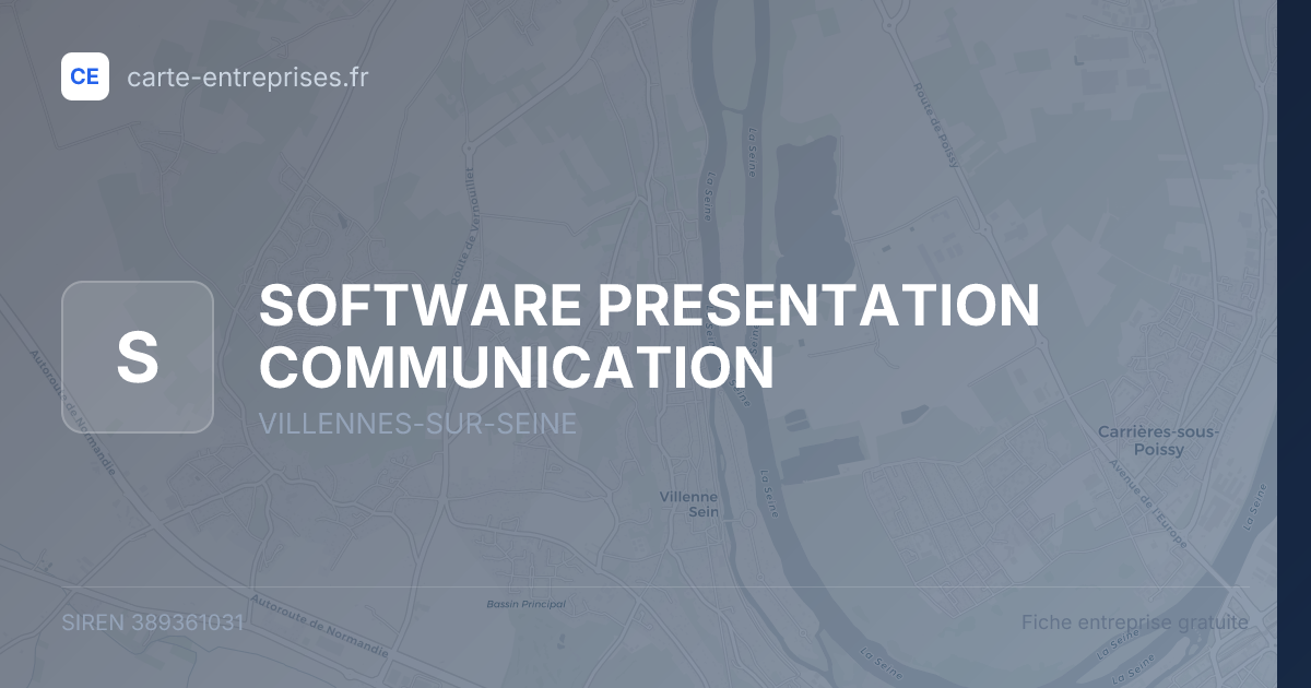 SOFTWARE PRESENTATION COMMUNICATION — 389361031 — fiche entreprise
