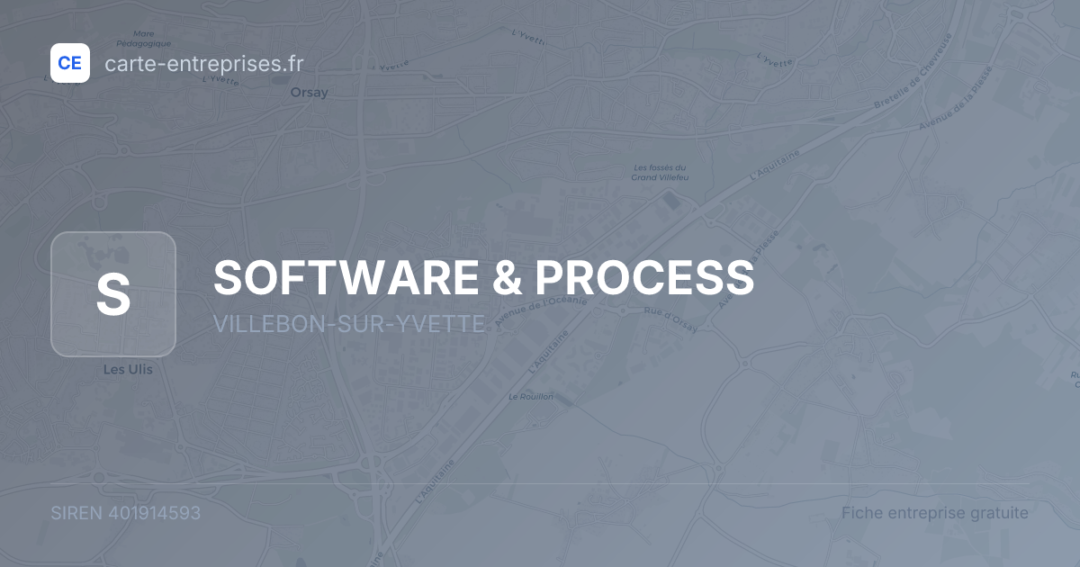 SOFTWARE & PROCESS — 401914593 — fiche entreprise