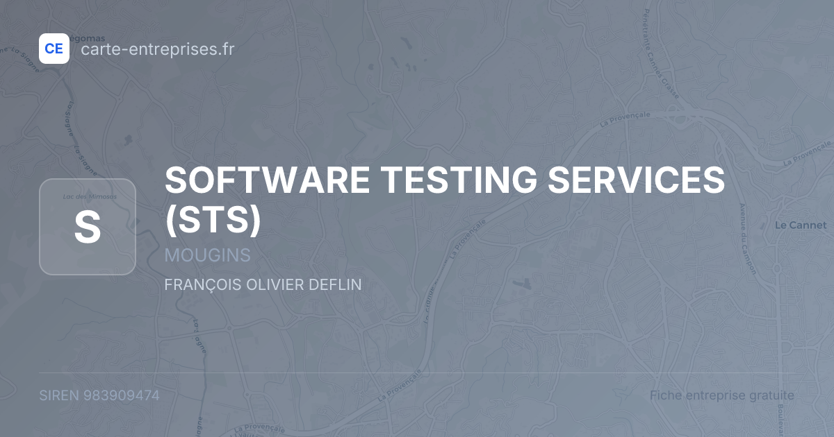 SOFTWARE TESTING SERVICES (STS) — 983909474 — fiche entreprise