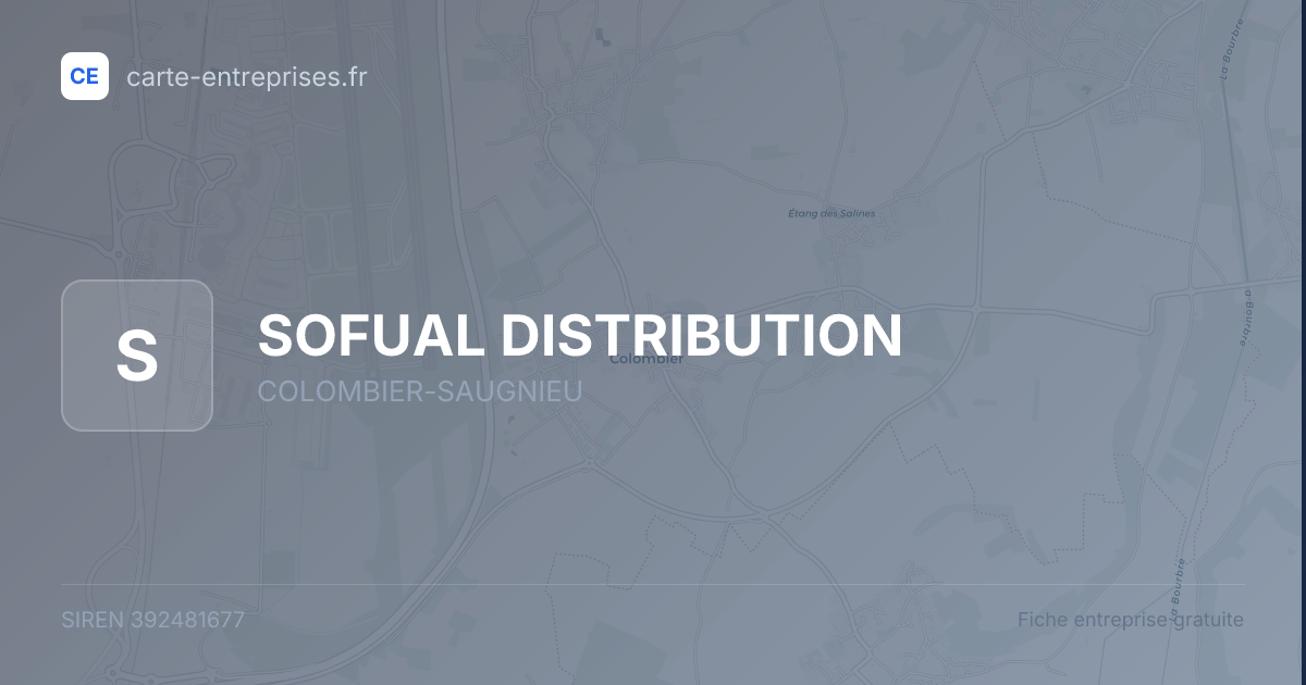 SOFUAL DISTRIBUTION — 392481677 — fiche entreprise