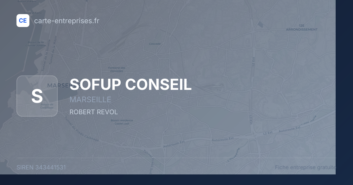 SOFUP CONSEIL — 343441531 — fiche entreprise
