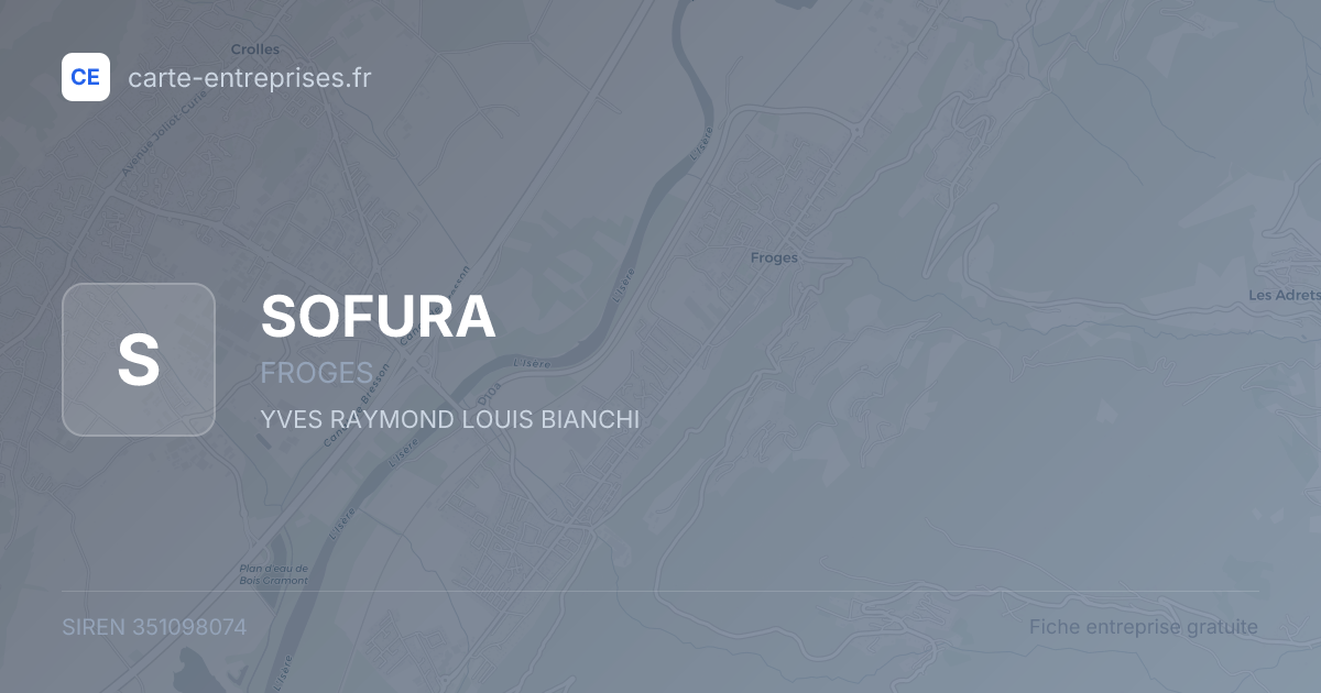 SOFURA — 351098074 — fiche entreprise
