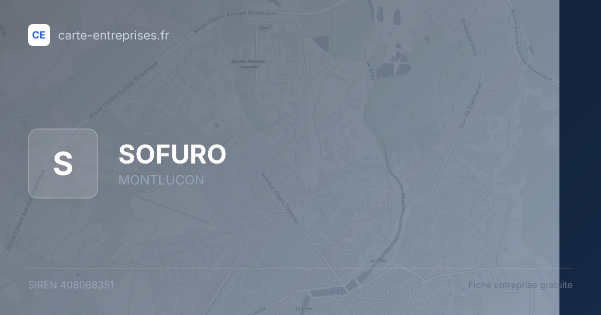 SOFURO — 408068351 — fiche entreprise